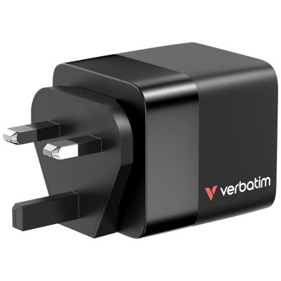 7. Verbatim Gan 65W Ladegerät mit 2x USB-C PD, 1x USB-A, Rücklaufkabel 32217