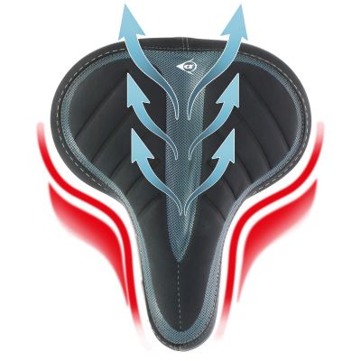 14. City-Touring-Fahrradsattel mit Federn 20x25cm Dunlop