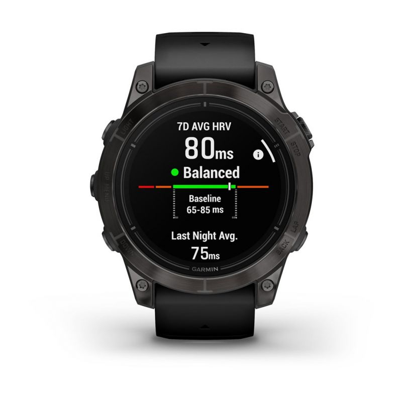 6. Garmin EPIX PRO g2 47 mm Saphir Carbongrau DLC Tit. Schwarz