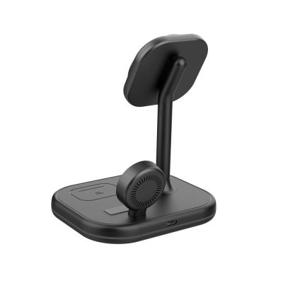 5. Tech-Protect QI15W-A27 3in1 induktives Ladegerät mit Ständer mit MagSafe für Smartphone / Apple Watch / AirPods – Schwarz