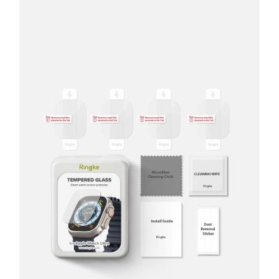 12. Ringke ID FC Glass 4er-Pack Panzerglas für Apple Watch Ultra 1 / 2 (49 mm)
