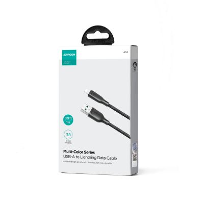 3. Joyroom Multi-Color Series S-A34 USB-A / Lightning 3A-Kabel 1 m – schwarz