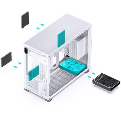 13. Jonsbo D31 Computergehäuse, weiß