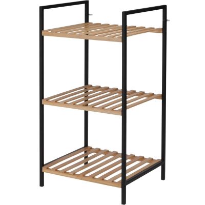 7. Schuhregal mit 3 Ebenen, 38 x 32,5 x 70 cm, Bambus, hervorragende Haushaltsware