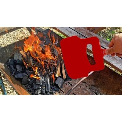 6. ROTES HANDGEBLÄSE ZUM ANZEIGEN VON GRILL, KAMIN ODER LAGERFEUER