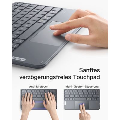 4. inateck Tastaturtablett QWERTZ grau