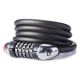 Rockbros RKS531 5-stelliges Fahrradschloss, Stahlseil, 120 cm, mit LED-Beleuchtung – schwarz