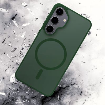 25. 3mk Smoke MagCase für Samsung Galaxy S25 - Grün-Transparent