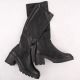 14. Damenstiefel mit Absatz und Plateau, warm gefüttert, schwarz, Vinceza 58332