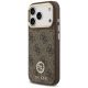 2. Guess 4G Strass Logo & Big Strap Metal Buttons MagSafe Case für iPhone 17 Pro - Braun