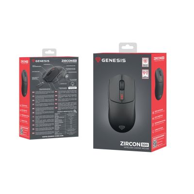 15. GENESIS ZIRCON 500 KABELLOSE 10000DPI SCHWARZE GAMING-MAUS