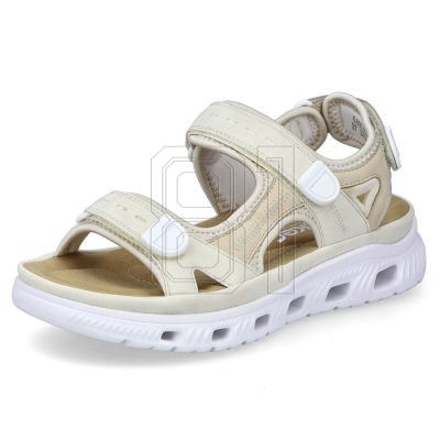 10. Comfortable Velcro sandals Rieker W RKR691 beige