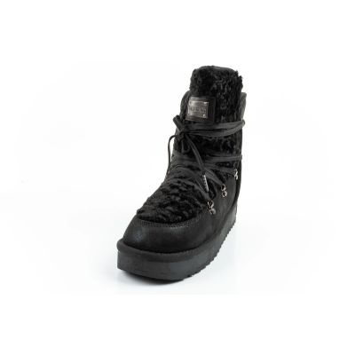 3. D.Franklin Damen Winter Schneestiefel, modisches Fellfutter, schwarz hoch