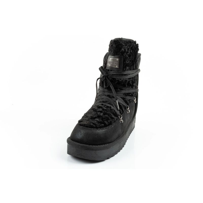 3. D.Franklin Damen Winter Schneestiefel, modisches Fellfutter, schwarz hoch