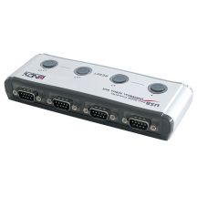 Lindy 42858 USB 1.1 RS-232 Serieller Konverter/Repeater/Isolator Schwarz, Silber