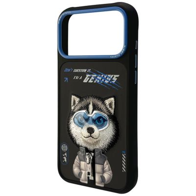 4. Nimmy Cool&Cute 2.0 Wolf Hülle für iPhone 17 Pro Max – Schwarz
