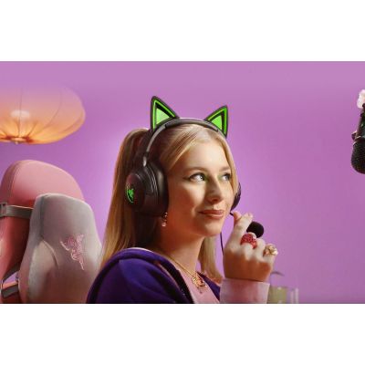 2. Razer Kraken Kitty V2 Headset, kabelgebunden, Over-Ear-Mikrofon mit Geräuschunterdrückung