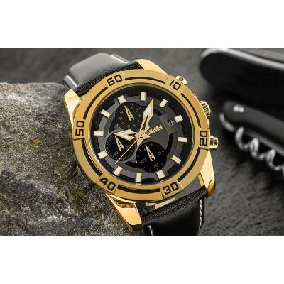 4. Herrenuhr Skmei 9156GDBK + Box