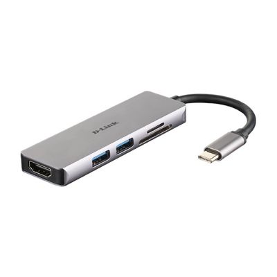 D-Link DUB-M530 Kabelgebundene Dockingstation USB 3.2 Gen 1 (3.1 Gen 1) Typ-C Aluminium, Schwarz