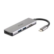 D-Link DUB-M530 Kabelgebundene Dockingstation USB 3.2 Gen 1 (3.1 Gen 1) Typ-C Aluminium, Schwarz