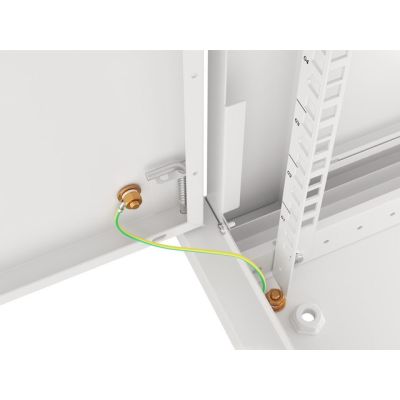 6. LANBERG Wandregal 19" 6HE 600x600 Metalltür Grau (Bausatz) WF01-6606-00S