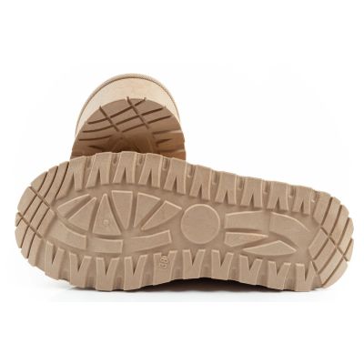 9. Lee Cooper Damen Winter Schneestiefel Modische Fell gefütterte Stiefeletten Beige