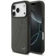 Mercedes Leather Large Laurel Leave MagSafe Case für iPhone 17 Pro - Schwarz und Grau