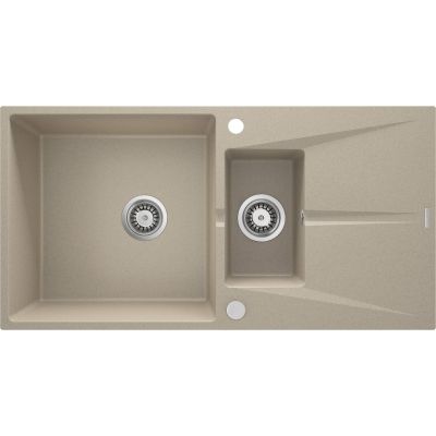 Granitspüle mit 1,5 Becken und Abtropffläche