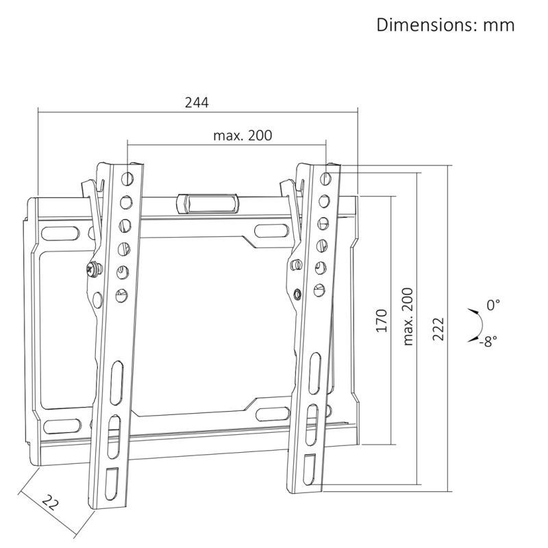 2. MACLEAN TV-HALTERUNG / -AUFHÄNGER 13-43'' MACLEAN TV-HALTERUNG / -AUFHÄNGER, MAX. VESA 200X200, 13-43", BIS ZU 45KG, SCHWARZ, NEIGUNGSVERSTELLBAR