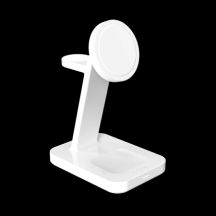 ZAGG Mophie Snap+ 3-in-1 Qi2 kabelloses Standladegerät für drei Geräte, kompatibel mit MagSafe und Qi2 – Weiß