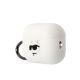 3. Karl Lagerfeld KLAP2RUNCHH AirPods Pro 2 Cover weiß/weiß Silikon Choupette Head 3D