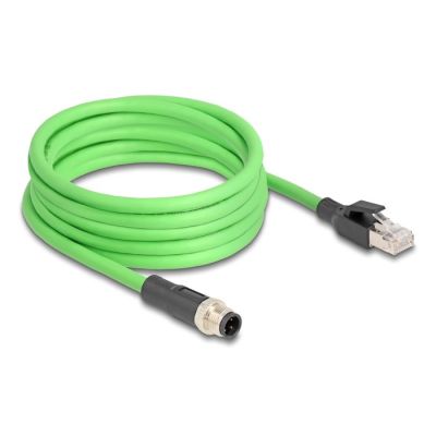 4. DeLOCK-Kabel M12 D-kodiert 4-polig Stecker auf RJ45 Stecker PUR (TPU), 5 m