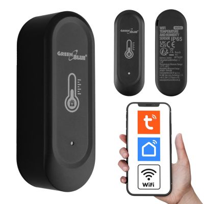 12. GREENBLUE WLAN-Temperatur- und Feuchtigkeitssensor für den Außenbereich, Android/iOS, 3,0 V DC, LR03X2, IP65 GB741