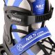 6. NH18366A 2-in-1 dunkelblaue Größe S (31–34) Inline-Skates mit austauschbarer Hockeykufe NILS EXTREME