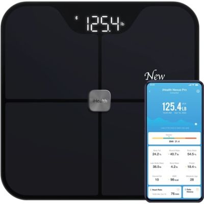 Gesundheitswesen | Kabellose Körperanalysewaage | Nexus Pro | Maximale Masse (Tragfähigkeit) 181 kg | Messung des Body-Mass-Index (BMI) | Schwarz