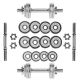 34. Barbells in a CHROME HMS suitcase 2x7,5kg STC15