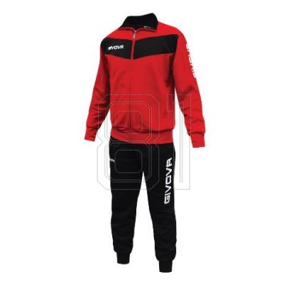 2. Givova Tuta Visa TR018 1210 Trainingsanzug Rot/Schwarz