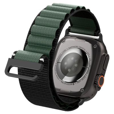 10. Armband Spigen WBF1 Armband für Apple Watch 44 / 45 / 46 / 49 mm - Schwarz und Grün