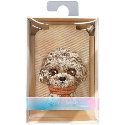 7. Nimmy New Big-Eye Cute Pets 2.0 Hunde-Magnetgeldbörse mit Handyhalterung – Braun