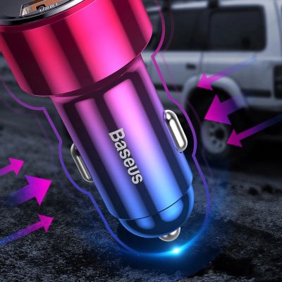 16. Baseus Magic Series PPS CCMLC20C-01 Autoladegerät 45 W USB-C PD / USB-A QC – Schwarz