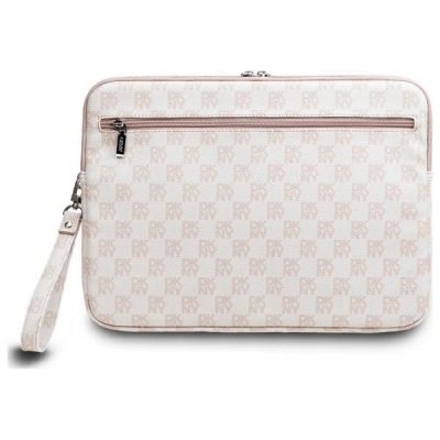 3. DKNY Sleeve Laptoptasche mit Karomuster und Streifen, 14 Zoll, Rosa