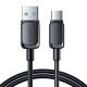 3. Joyroom Multi-Color Series A14 USB-A/USB-C 3A-Kabel 1,2 m – Schwarz