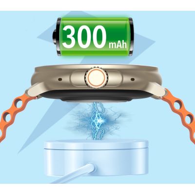 7. RUBICON RNCF15 Titanium/Orange SMARUB258 Smartwatch