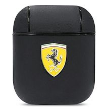 Ferrari FESA2LEBK AirPods-Abdeckung schwarz/schwarz On Track Leather