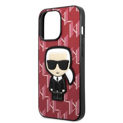 6. Karl Lagerfeld KLHCP13LPMNIKPI iPhone 13 Pro / 13 6.1" Hardcase Rot/Rot Monogram Ikonik Patch
