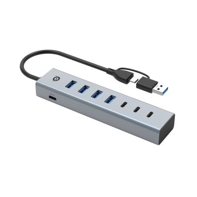 3. Conceptronic HUBBIES20G Hubs und USB 3.2 Gen 1 (3.1 Gen 1) Typ-C 5000 Mbit/s Grau