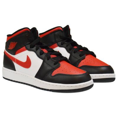 3. Air Jordan 1 Mid GS Fire Red Basketballschuhe - 554725-079