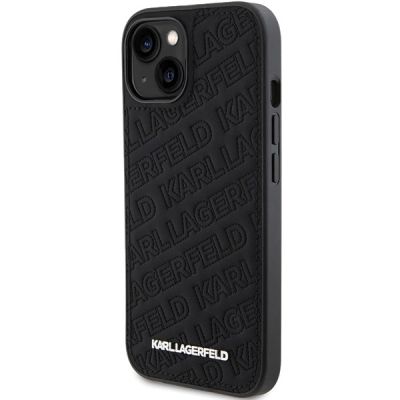2. Karl Lagerfeld Quilted K Pattern Hülle für iPhone 15 Plus / 14 Plus – Schwarz