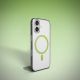 8. Puro Lite Mag TPU+PC Hülle kompatibel mit MagSafe für iPhone 17 - Transparent mit grünem Ring
