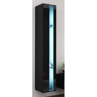 5. VIGO NEU 180/40/30 Bücherregal schwarz/glänzend schwarz